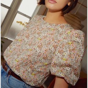 Nation LTD Heidi Puff Sleeve Floral Top, size small